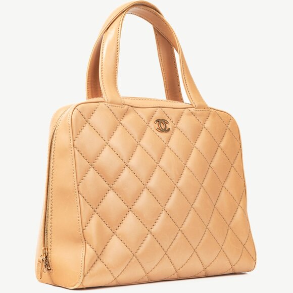 Chanel Wild Stitch Sand CC Quilted Leather Tote - Picture 2 of 14